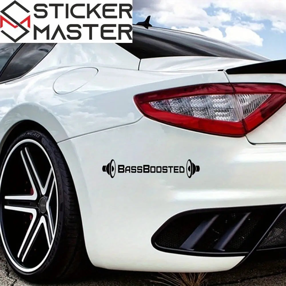 1pc Reflective BassBoosted Vinyl Decal Sticker for Cars, Motorcycles, Windows, Trucks, Bumpers - Durable Automotive Exterior Accessory Sticker Master