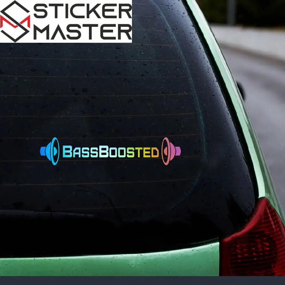 1pc Reflective BassBoosted Vinyl Decal Sticker for Cars, Motorcycles, Windows, Trucks, Bumpers - Durable Automotive Exterior Accessory Sticker Master