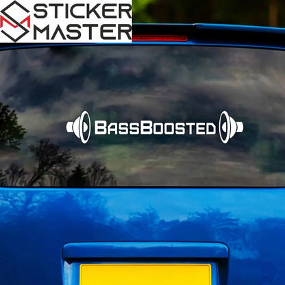 1pc Reflective BassBoosted Vinyl Decal Sticker for Cars, Motorcycles, Windows, Trucks, Bumpers - Durable Automotive Exterior Accessory Sticker Master