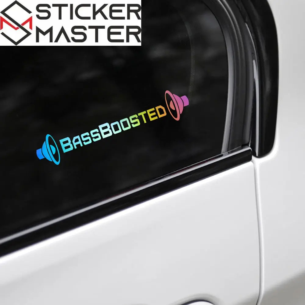 1pc Reflective BassBoosted Vinyl Decal Sticker for Cars, Motorcycles, Windows, Trucks, Bumpers - Durable Automotive Exterior Accessory Sticker Master