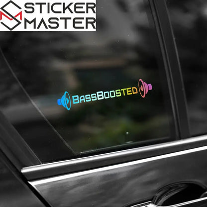 1pc Reflective BassBoosted Vinyl Decal Sticker for Cars, Motorcycles, Windows, Trucks, Bumpers - Durable Automotive Exterior Accessory Sticker Master