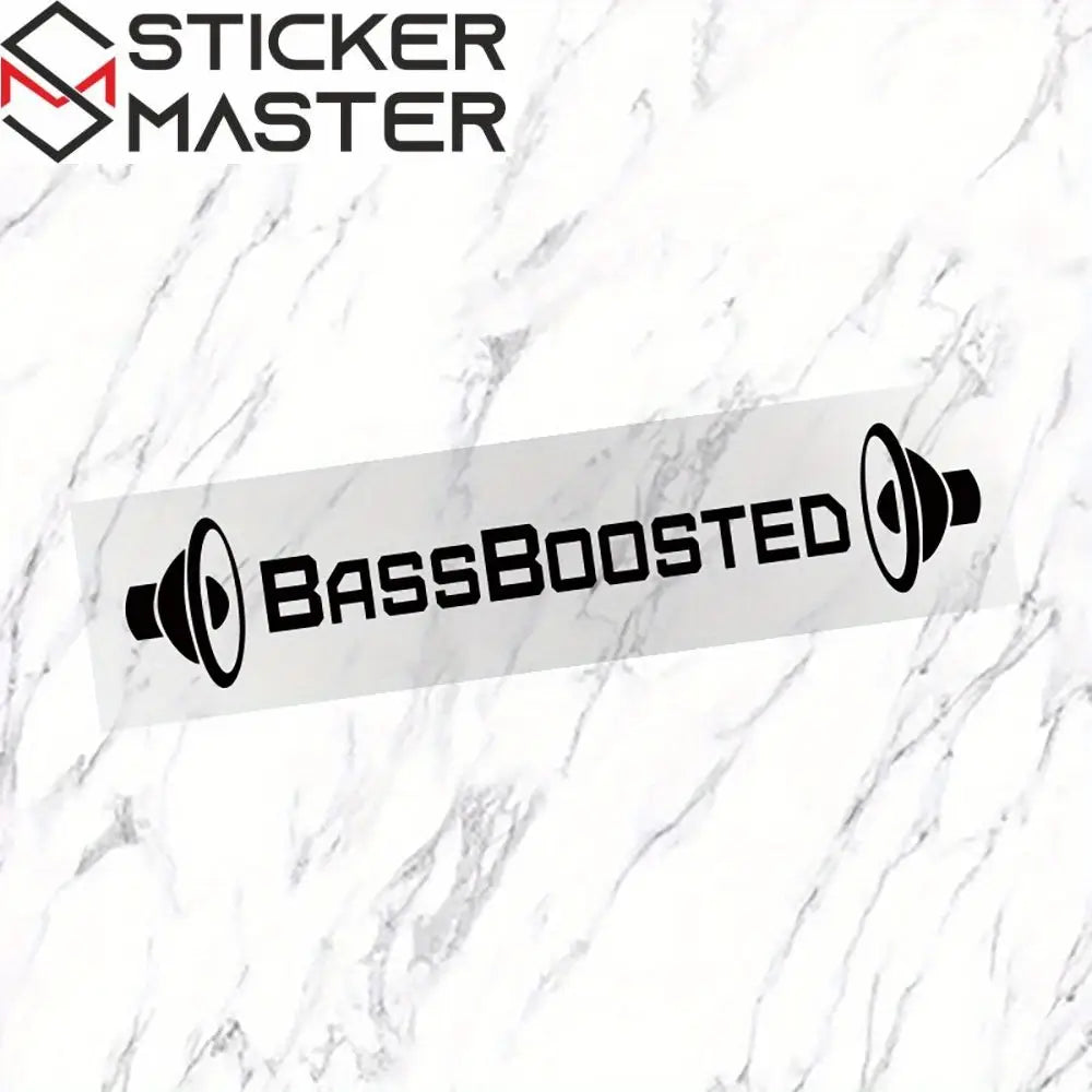 1pc Reflective BassBoosted Vinyl Decal Sticker for Cars, Motorcycles, Windows, Trucks, Bumpers - Durable Automotive Exterior Accessory Sticker Master