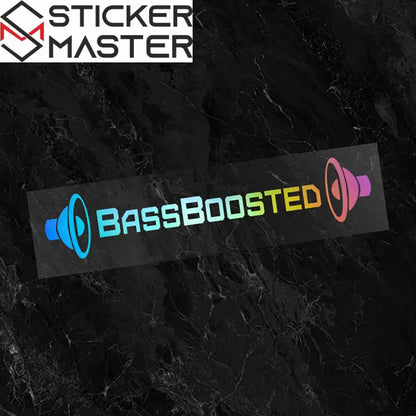 1pc Reflective BassBoosted Vinyl Decal Sticker for Cars, Motorcycles, Windows, Trucks, Bumpers - Durable Automotive Exterior Accessory Sticker Master