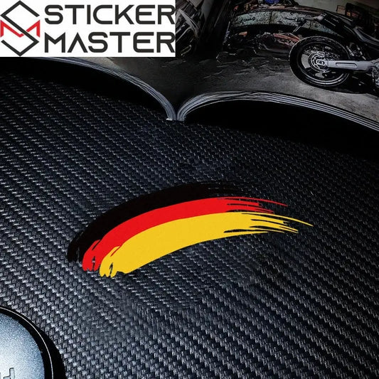 Bayrak Sticker | Fırça Efektli Ülke Bayrağı Moto Decal (9-12 cm) Sticker Master