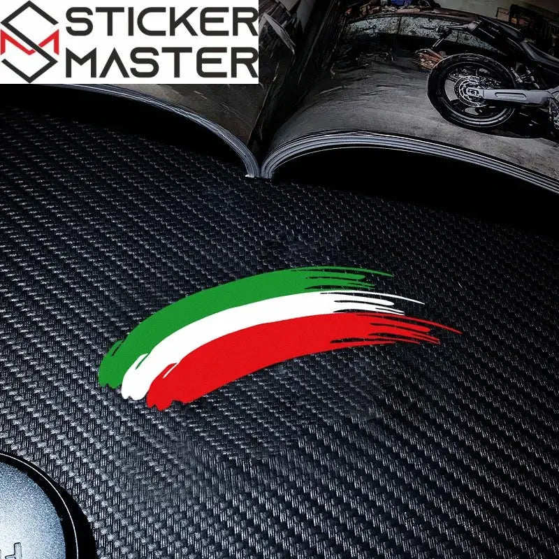 Bayrak Sticker | Fırça Efektli Ülke Bayrağı Moto Decal (9-12 cm) Sticker Master