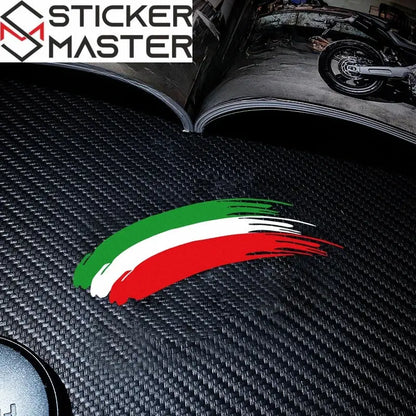 Bayrak Sticker | Fırça Efektli Ülke Bayrağı Moto Decal (9-12 cm) Sticker Master