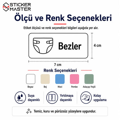 Bebek Bakim Cantasi Icerik Etiket Seti 24 Parca olculer