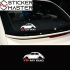 Beetle Sticker Seti | I Love My Bug Yazılı Vosvos Decal (2 Adet)