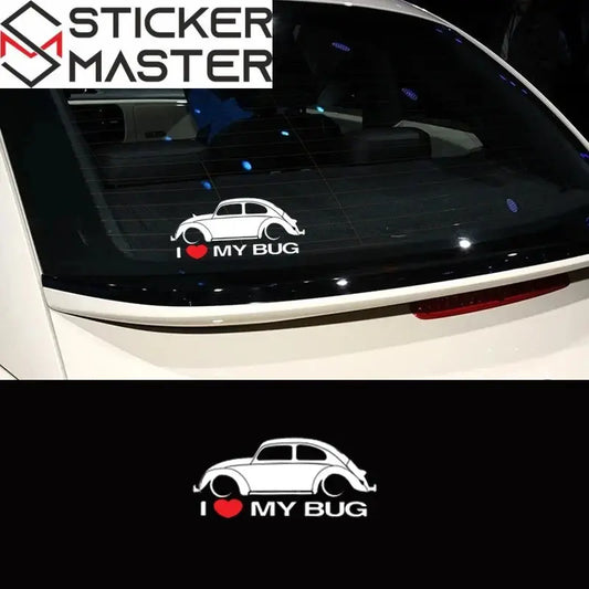 Beetle Sticker Seti | I Love My Bug Yazılı Vosvos Decal (2 Adet) Sticker Master
