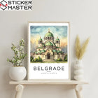 Belgrad Çerçeveli Poster Tablo | Aziz Sava Katedrali | Sticker Master