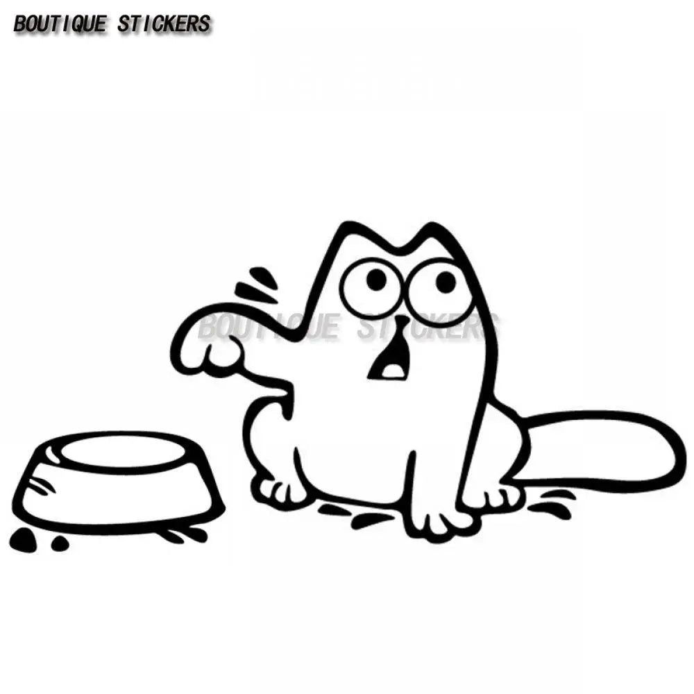 Beni Doyur Kedi "Feed Me" Komik Sticker Etiket Yapıştırma|Sticker Master Sticker Master