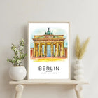 Berlin Çerçeveli Poster Tablo | Brandenburg Kapısı | Sticker Master