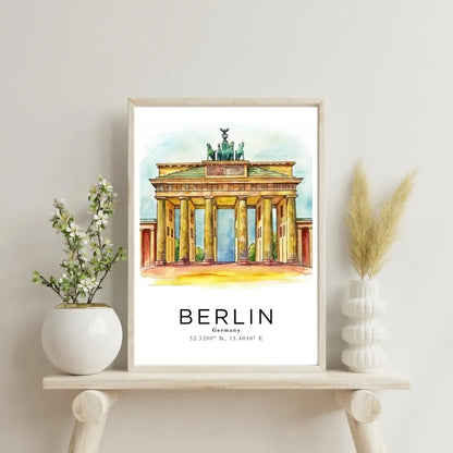 Sticker Master Berlin Çerçeveli Poster Tablo | Şehrin İkonik Manzarasıyla Dekoratif Dokunuş