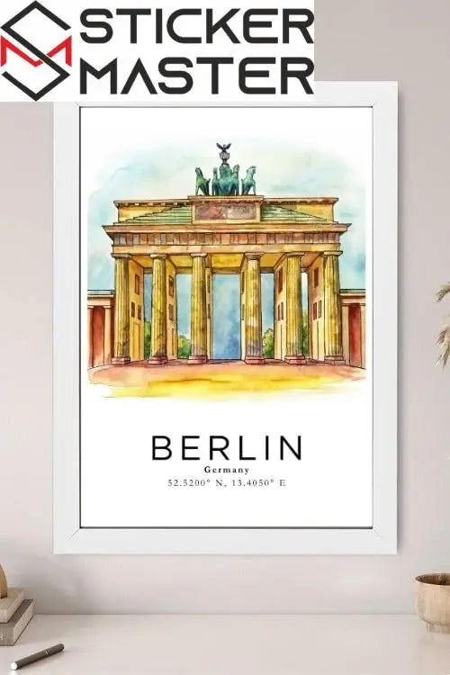 Sticker Master Berlin Çerçeveli Poster Tablo | Şehrin İkonik Manzarasıyla Dekoratif Dokunuş