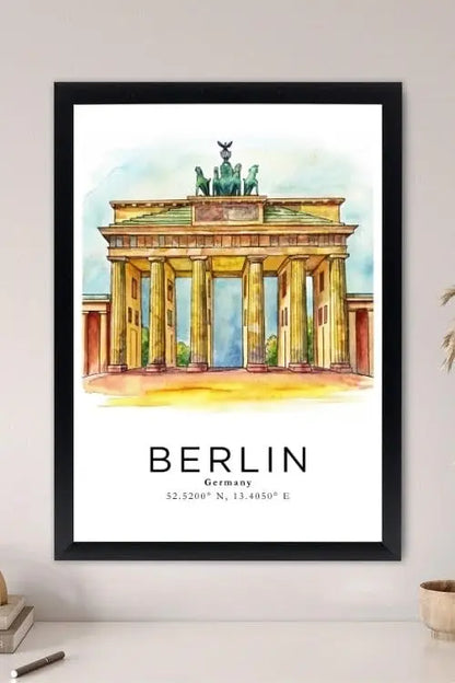 Sticker Master Berlin Çerçeveli Poster Tablo | Şehrin İkonik Manzarasıyla Dekoratif Dokunuş