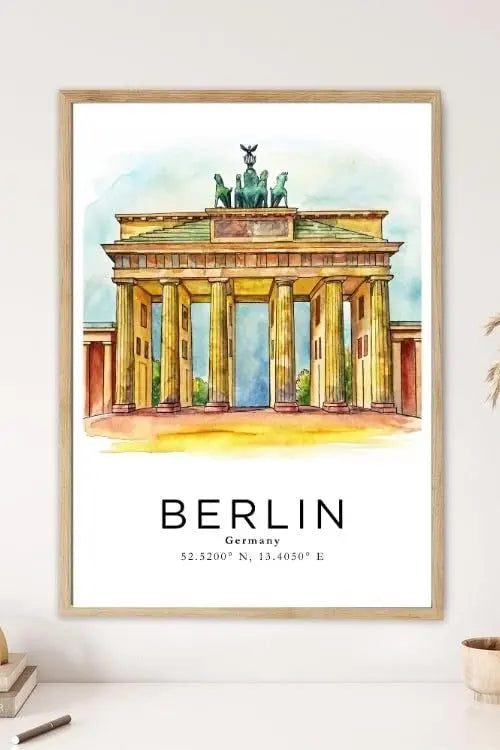 Sticker Master Berlin Çerçeveli Poster Tablo | Şehrin İkonik Manzarasıyla Dekoratif Dokunuş