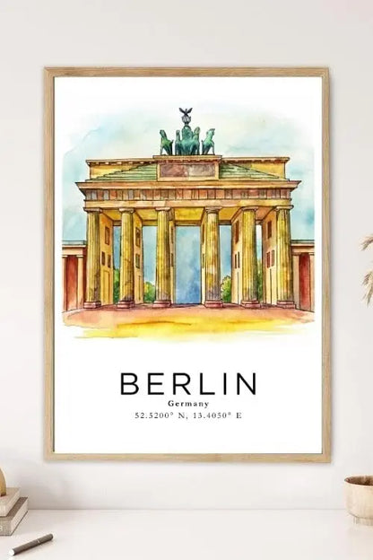 Sticker Master Berlin Çerçeveli Poster Tablo | Şehrin İkonik Manzarasıyla Dekoratif Dokunuş