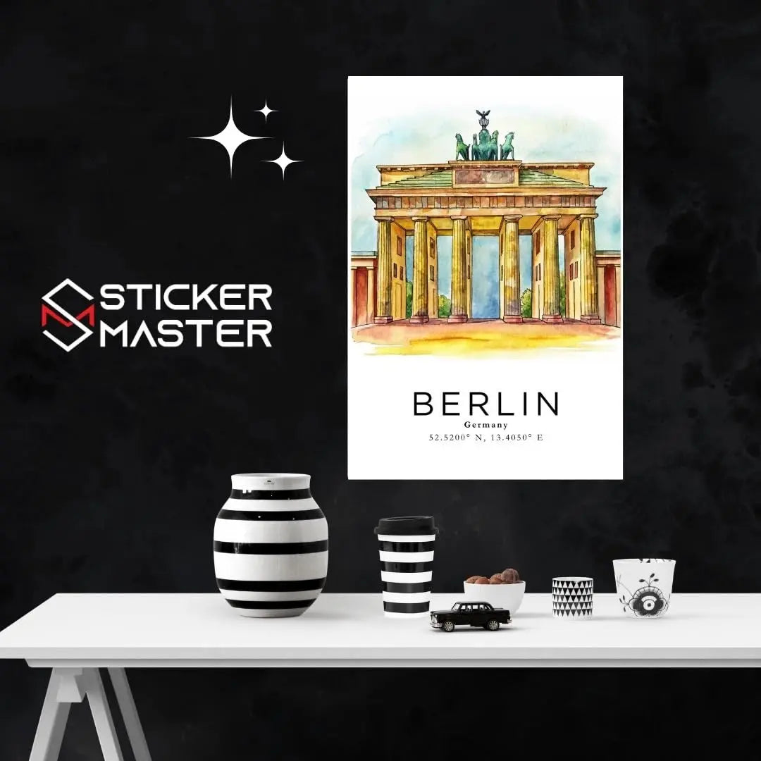 Sticker Master Berlin Çerçeveli Poster Tablo | Şehrin İkonik Manzarasıyla Dekoratif Dokunuş