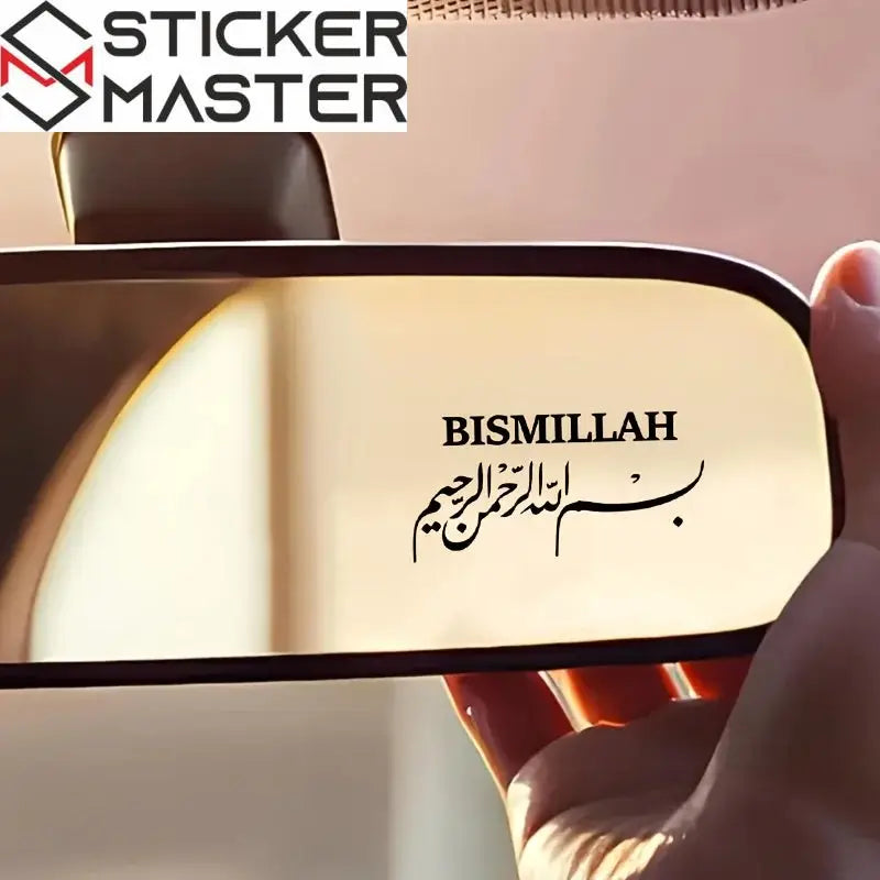 Besmele Ayna Sticker Seti | İslami Araç ve Kupa Çıkartması (3 Adet) Sticker Master