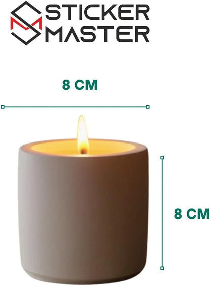 Sticker Master Kokulu Vegan Soya Mum- Modern Tasarım - Sticker Master