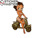 Betty Vespa Sticker | Motor Kask Araba Etiketi | Sticker Master