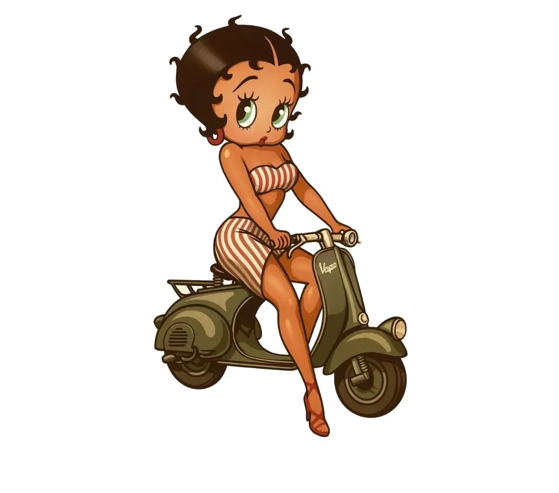 Betty Vespa Sticker | Motor Kask Araba Etiketi | Sticker Master Sticker Master