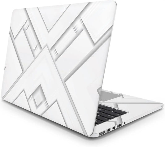 Sticker Master Olygonal White Text Evrensel Sticker Dizüstü Bilgisayar Vinil Sticker Decal 12" 13" 13.3" 14" 15" 15.4" 15.6 inç Dizüstü Bilgisayar Çıkartma Koruyucu Macbook Asus Acer Hp Lenovo Huawei Dell İçin - Sticker Master