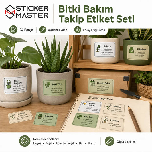 Bitki Bakim Takip Etiket Seti detaylar