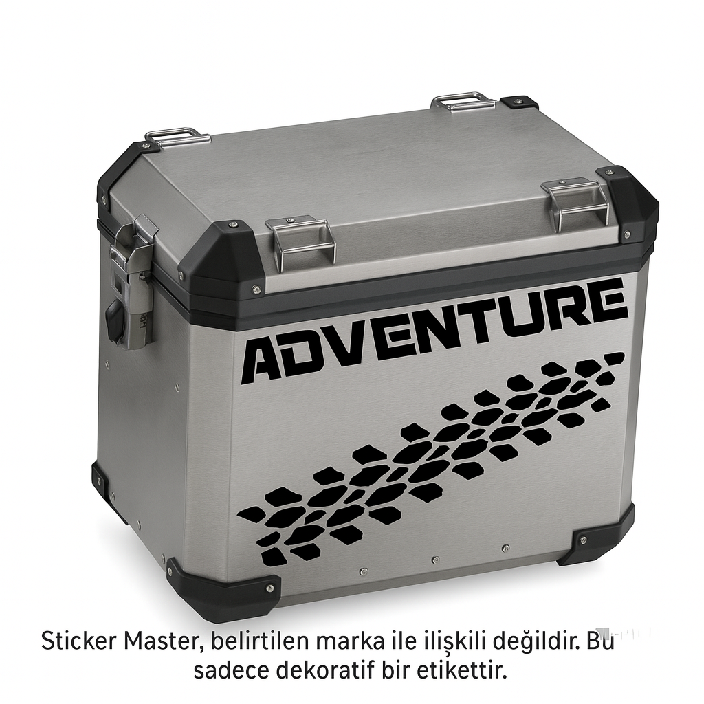 Sticker Master BMW Çanta Motor Sticker Etiket – Adventure Lastik İzi Tasarımı