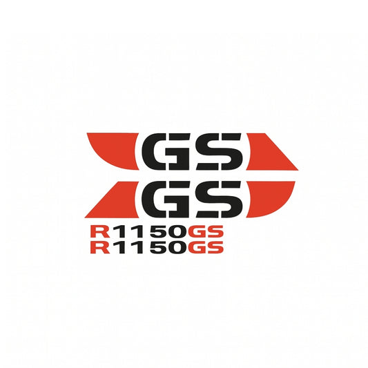 Sticker Master BMW GS R1150 Motor Sticker Set – Kırmızı Siyah Çift Taraflı Tasarım