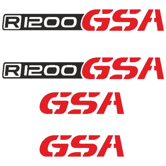 Sticker Master BMW R1200 GSA Motor Sticker Etiket Seti – Kırmızı Yazılı 4 Parça