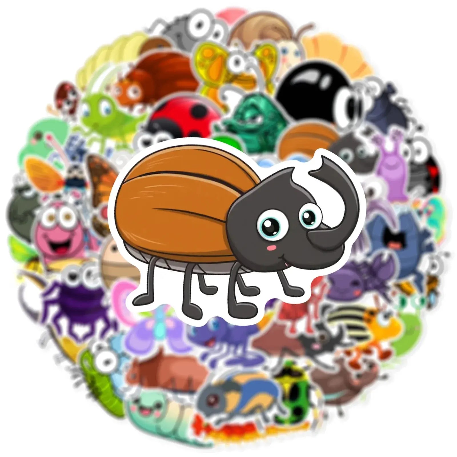 50’li Karışık Solucan ve Böcek Sticker Seti | Sticker Master - Sticker Master