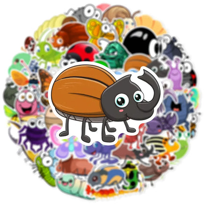 50’li Karışık Solucan ve Böcek Sticker Seti | Sticker Master - Sticker Master