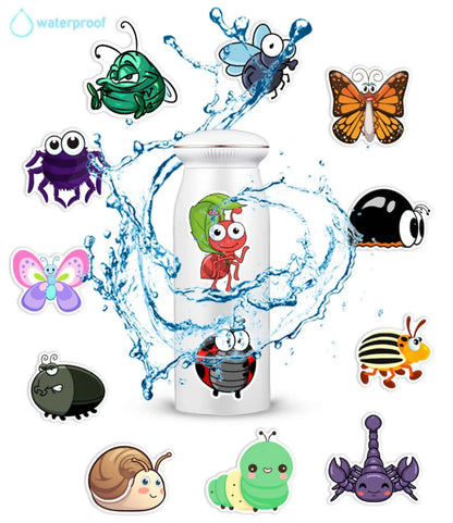 50’li Karışık Solucan ve Böcek Sticker Seti | Sticker Master - Sticker Master