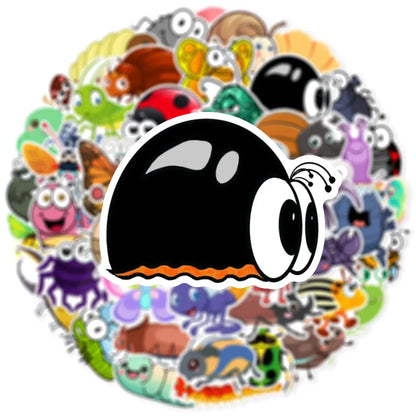 50’li Karışık Solucan ve Böcek Sticker Seti | Sticker Master - Sticker Master