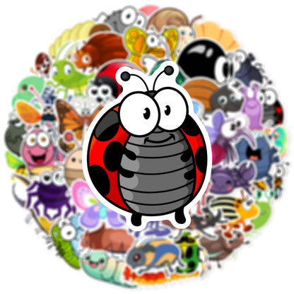 50’li Karışık Solucan ve Böcek Sticker Seti | Sticker Master - Sticker Master