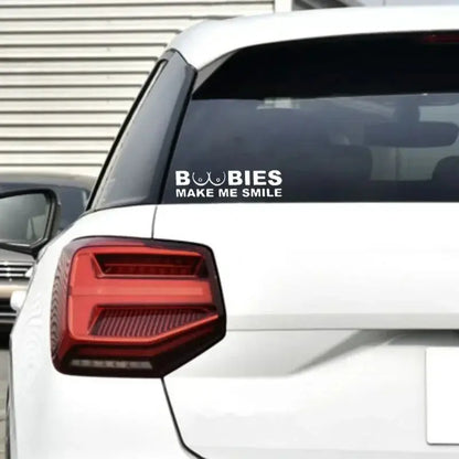 Boobies Make Me Smile Komik Sticker Etiket Yapıştırma | Sticker Master Sticker Master