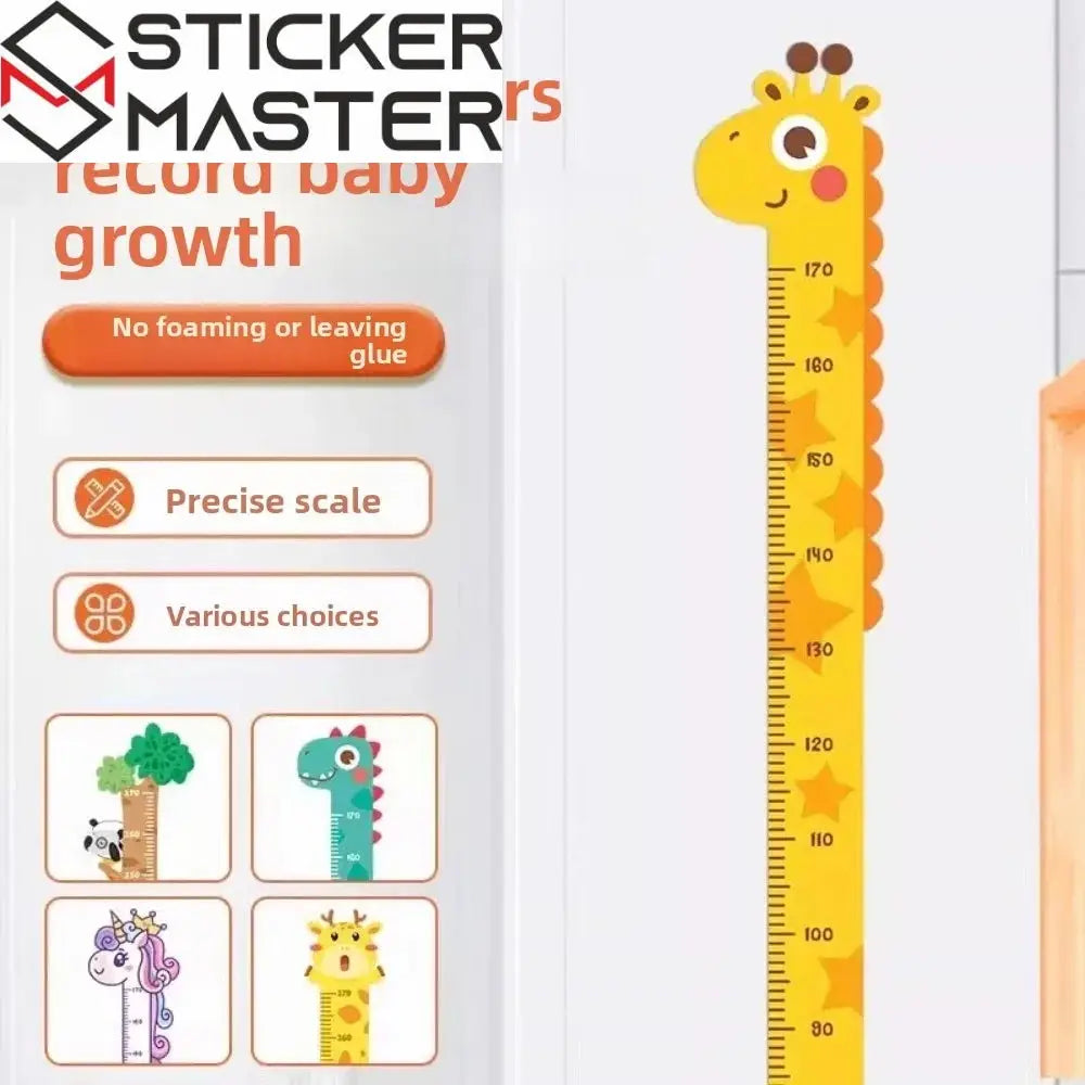 Boy Cetveli Sticker | Zürafa, Dinozor ve Unicorn Temalı Çocuk Odası Decal (Tekli veya 3'lü Set) Sticker Master