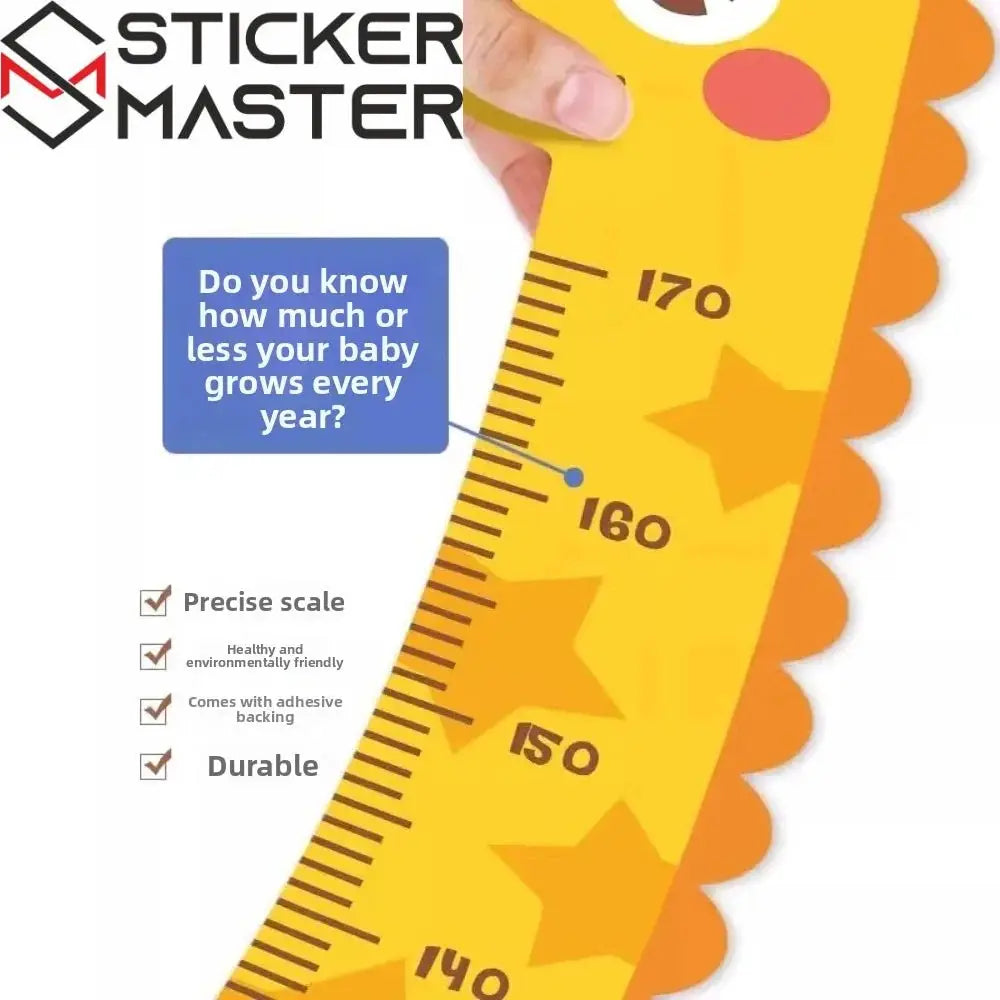 Boy Cetveli Sticker | Zürafa, Dinozor ve Unicorn Temalı Çocuk Odası Decal (Tekli veya 3'lü Set) Sticker Master