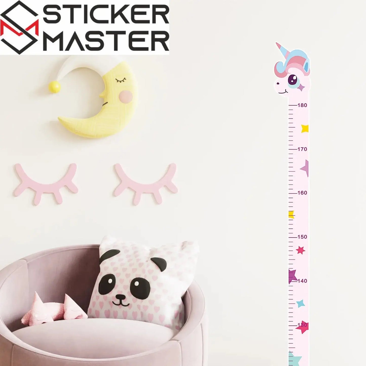 Boy Cetveli Sticker | Zürafa, Dinozor ve Unicorn Temalı Çocuk Odası Decal (Tekli veya 3'lü Set) Sticker Master