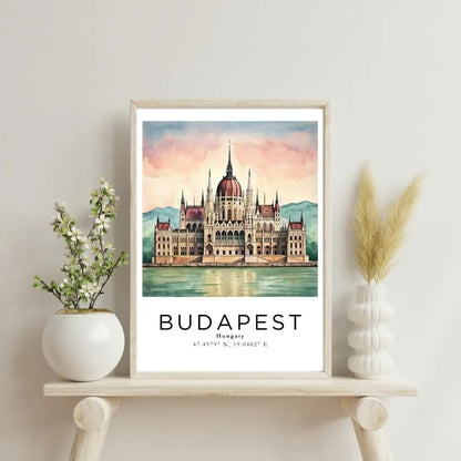 Sticker Master Budapeşte Çerçeveli Poster Tablo | Tuna Nehri'nin İncisini Duvarlarınıza Taşıyın