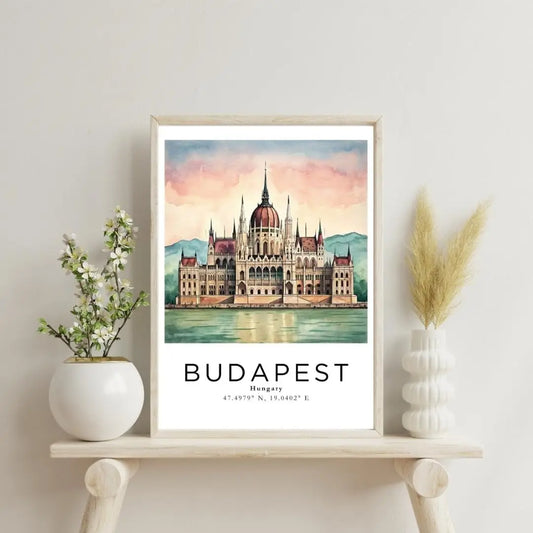 Sticker Master Budapeşte Çerçeveli Poster Tablo | Tuna Nehri'nin İncisini Duvarlarınıza Taşıyın