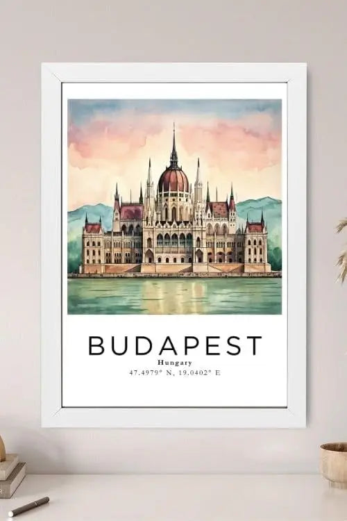 Sticker Master Budapeşte Çerçeveli Poster Tablo | Tuna Nehri'nin İncisini Duvarlarınıza Taşıyın