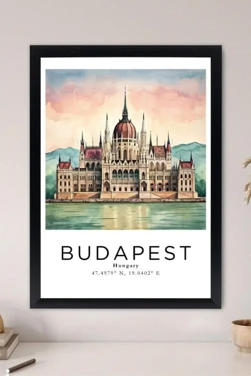 Sticker Master Budapeşte Çerçeveli Poster Tablo | Tuna Nehri'nin İncisini Duvarlarınıza Taşıyın