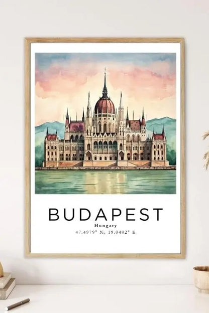 Sticker Master Budapeşte Çerçeveli Poster Tablo | Tuna Nehri'nin İncisini Duvarlarınıza Taşıyın