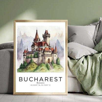 Sticker Master Bükreş Çerçeveli Poster Tablo | Romanya'nın Tarihi Başkentini Duvarlarınıza Taşıyın