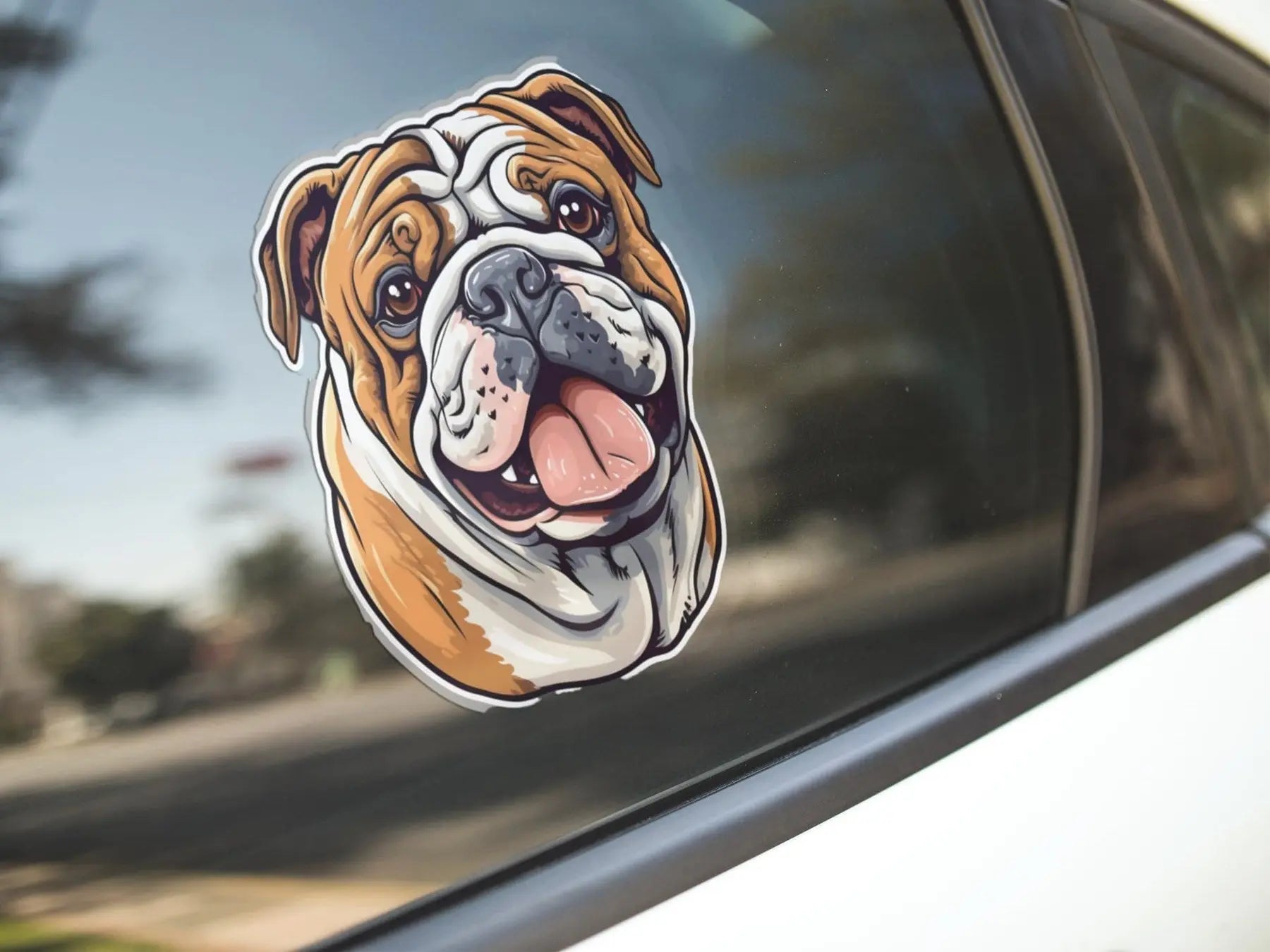 Sticker Master Bulldog Sticker Motor, Kask, Laptop, Araba, Oto Araç İçin Dayanıklı Etiket Decal