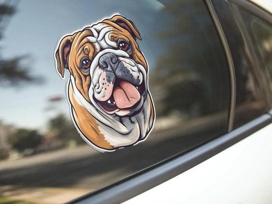 Sticker Master Bulldog Sticker Motor, Kask, Laptop, Araba, Oto Araç İçin Dayanıklı Etiket Decal