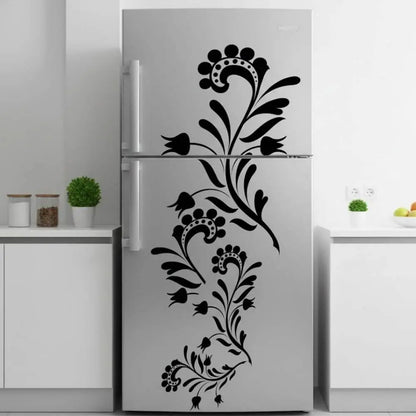 Büyük Boy Dekoratif Çiçek Sticker | Dolap Kapağı ve Cam Kaplama - Sticker Master