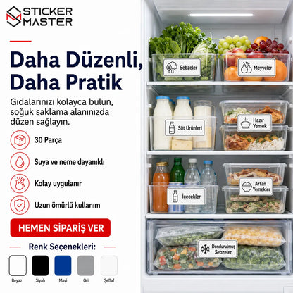 Buzdolabi ve Dondurucu Icerik Etiket Seti ads